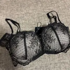 RAVIJOUR ラヴィジュール　レースドットデザインブラジャー 黒のサムネイル