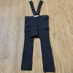 サスペンダー付きレギンス グレー
