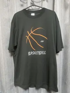 バスケットボールプリント オーバーサイズTシャツ ブラック