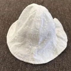 オフホワイト コットン ベビー帽子