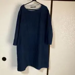 45 R藍染め二重ワンピース　チュニックのサムネイル