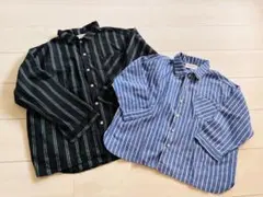 PAIRMANON STREET ストライプ柄シャツ 長袖 兄弟120 150
