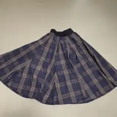 チェック柄フレアスカート 38