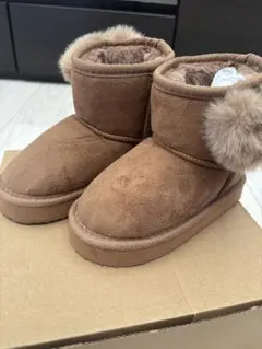 リセマイン　♡付きムートンブーツ　18cm