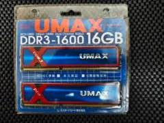 16GB (8GB×2) UMAX DDR3-1600 ヒートシンク付メモリ