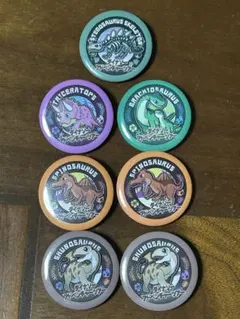 りんどう湖ファミリー牧場 ダイナソーアドベンチャーツアー 缶バッジ7点