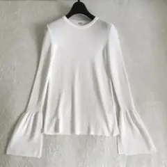 Mila Owen ミラ オーウェン　フレアスリーブルーズリブニット　サイズ0