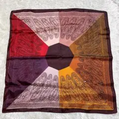 ペイズリー柄 ハンカチ 大判48cm マルチカラー ヴィンテージ