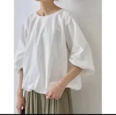 未使用近 ビアズリー ギャザーカフスシャツ ホワイト 定価23,100