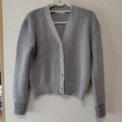 PINKY&DIANNE グレー Vネックカーディガン