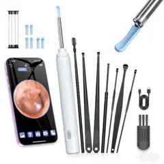 耳かき カメラ付き 耳掃除カメラ イヤースコープ　ホワイト 3.6mm極細レンズ