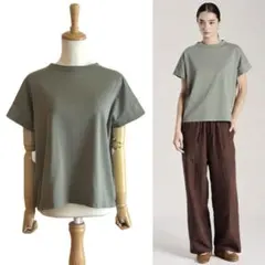 【handvaerk】 ボトルネックTシャツ S グリーンのサムネイル