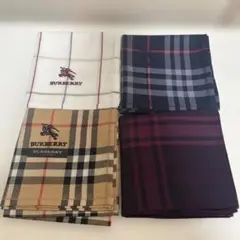 BURBERRY チェック柄 ハンカチ 4枚セット