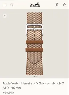 Apple Watch Herms シンプルトゥール トワルH 46mm