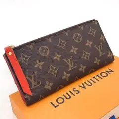 ルイヴィトン 長財布 ポルトフォイユ アデル モノグラム 札入れ オレンジ