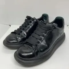 ALEXANDER McQUEEN オーバーサイズ ブラック レザー 厚底