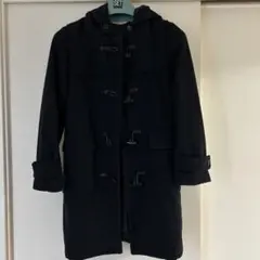 ネイビー ダッフルコート フード付き