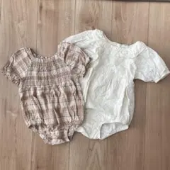 H&M tete a tete ロンパース 80 2枚セット ベビー 半袖 夏服