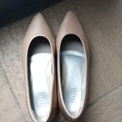 fitfit ベージュ ポインテッドトゥパンプス 24.5cm