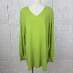 【美品】 【ロートレアモン】 チュニックニット　黄緑カラー　38/M 【E15のサムネイル