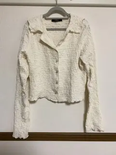 最終SALE‼️【美品】wcloset アイボリーブラウス　カーディガン