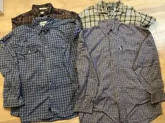 チェックシャツ4点 L.L.Bean Columbia Wrangler