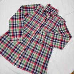 ロングオーバーシャツブラウス　長袖