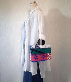 バッグインバッグ　ハンドメイド　パッチワーク　大相撲