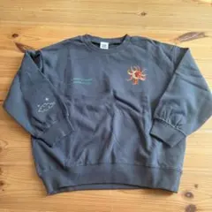 midmile トレーナー スウェット 太陽と月 刺繍 グレー　120 むくぞー