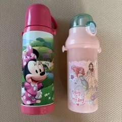 ミニーマウスとディズニープリンセス 子ども用水筒2点セット