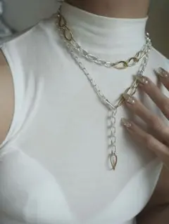 in mood シルバー ゴールド チェーンネックレスのサムネイル