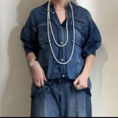 Dignitecollier デニムシアーシャツ