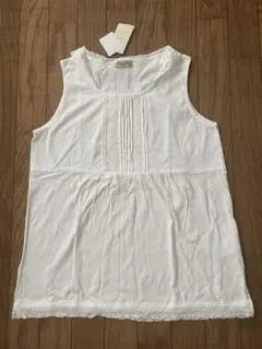 sm2 サマンサモスモス  新品　衿レースカットソー　タンクトップ　　オフ