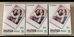 品薄 FUJIFILM instaxminiチェキフィルム10枚入×3合計30枚