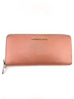 MICHAEL KORS コーラルピンク 長財布 ラウンドジップ
