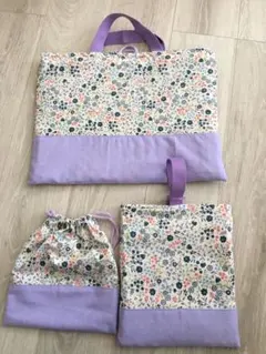 【ハンドメイド①】入園入学に レッスンバッグ・上靴入れ・給食袋のセット