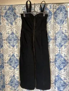 ブラックデニムジャンパースカート