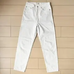 美品　ディーエムジー　D.M.G ホワイトデニムパンツ　S ドミンゴ　ストレートのサムネイル