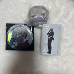 桃源暗鬼 皇后崎迅ベースヤードトーキョービッグオーロラ缶バッチフェイスマスコット