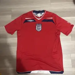 【UMBRO】激レア ENGLAND代表ユニフォームTシャツ ネイビー/赤のサムネイル