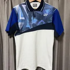 YONEX テニスウェア ポロシャツ ネイビー×ホワイト　メンズ　M