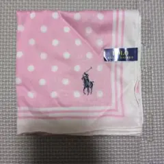 新品未使用　POLO RALPH LAUREN ピンク ドット ハンカチ