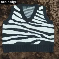 non-hedge ゼブラ柄 Vネックベスト