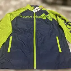 新品　160 ジャケット　裏起毛　ネイビー／グリーン　冬物　ジャージ