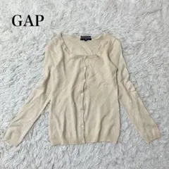GAP ウール100 カーディガン スクエアネック　ニット　羽織り　イタリア製