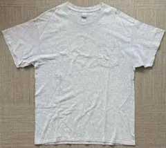 ◆GILDAN ULTRA COTTON 無地Tシャツ 胸ポケット付 グレー L