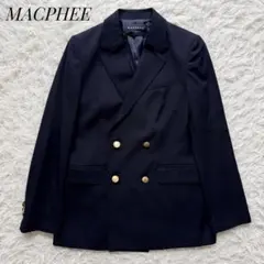 美品】マカフィー ダブル ブレスト ジャケット 紺ブレ 金ボタン リネン