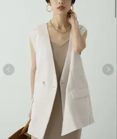 ラウンジドレス　Loungedress ノーカラー　ジレジャケットのサムネイル