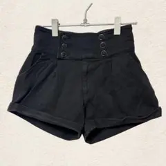INGNI ハイウエスト ショートパンツ フロントボタン装飾