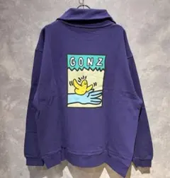 【送料無料】新品未使用 Mark Gonzales ハーフジップ スウェット